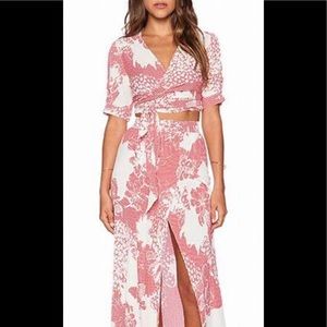 Flynn Skye 2 piece wrap top and skirt
